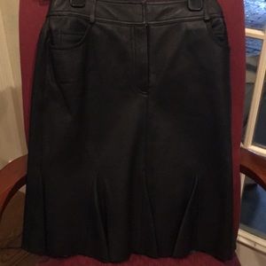 Juliana Collezione Black leather skirt